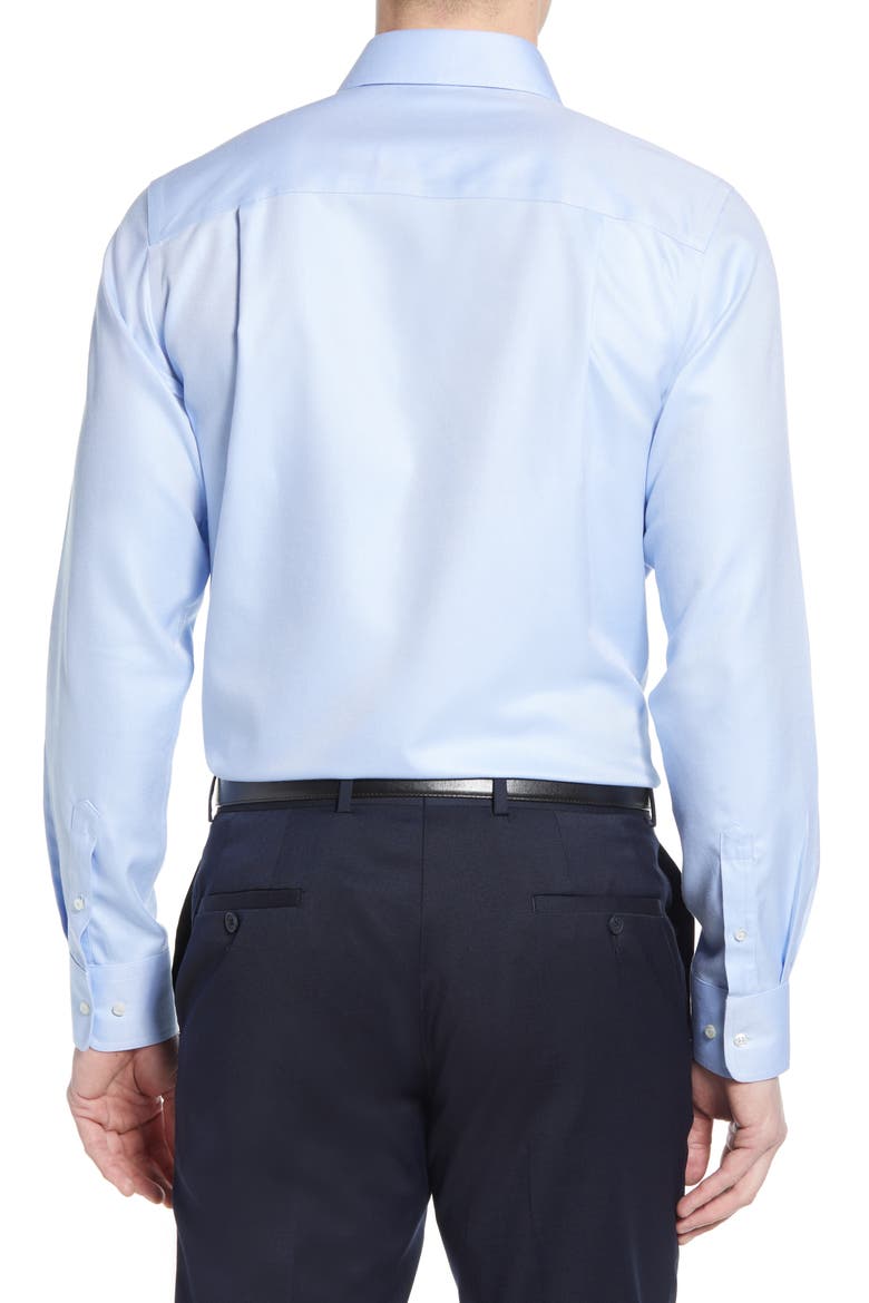 Luxury Non-Iron Trim Fit Solid Dress Shirt, Alternate, color, SKY