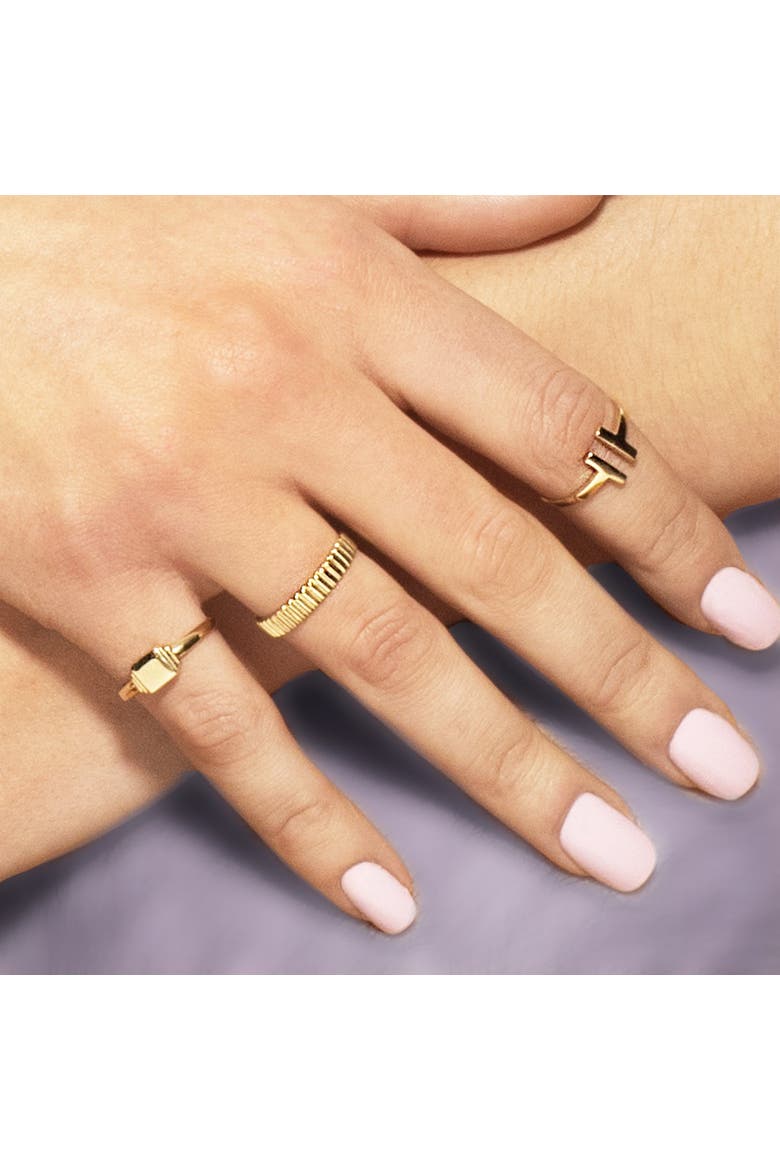 Gold Ribbed Ring, Alternate, color, Yellow Gold