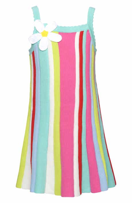 Hannah Banana Kids' Vertical Stripe Fit & Flare Dress