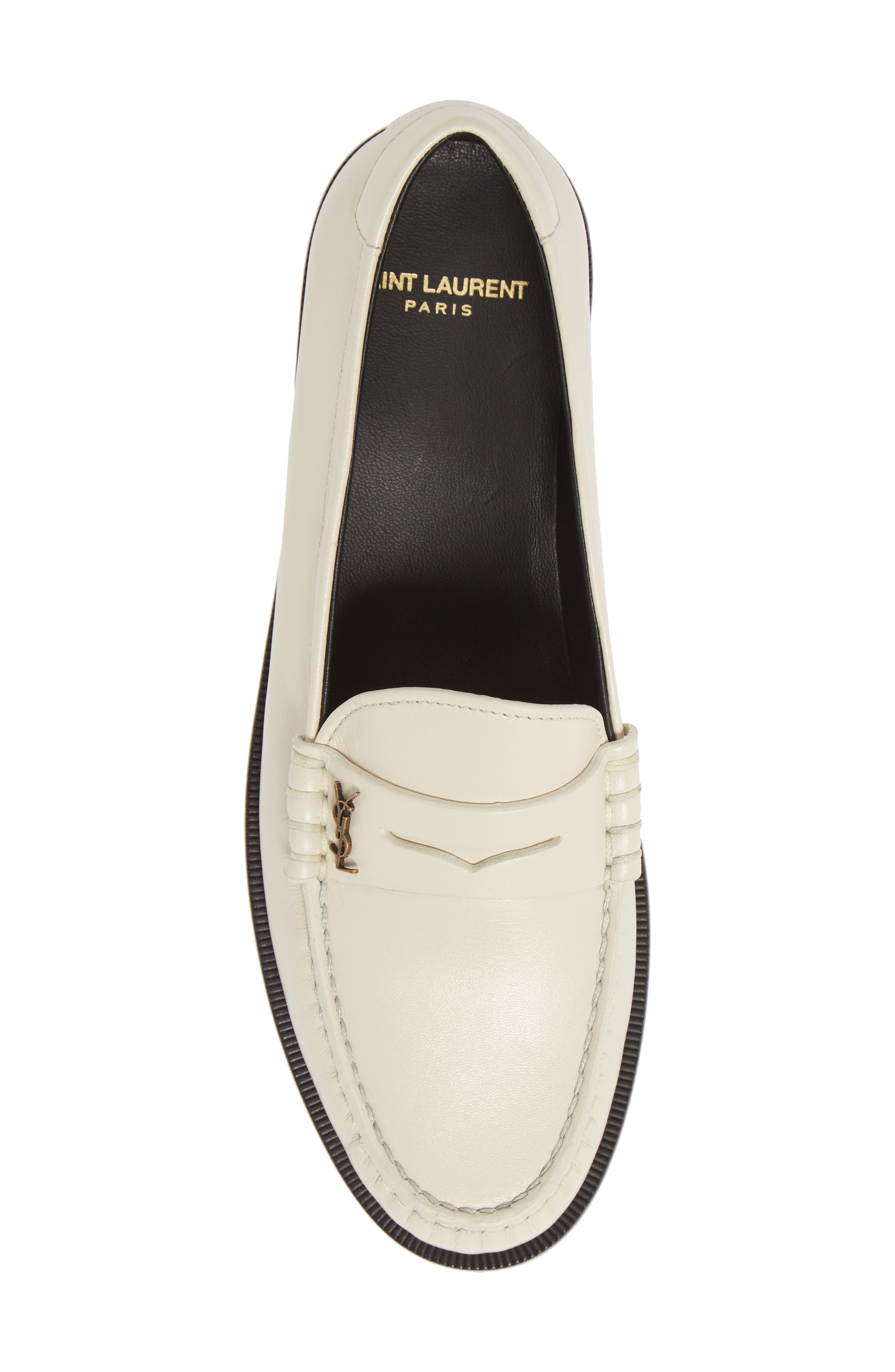 Saint Laurent YSL Monogram Penny Loafer, Alternate, color, 