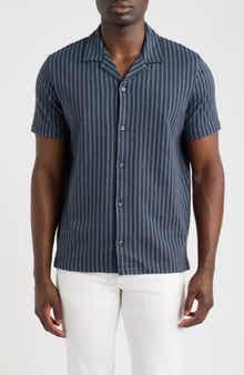 Terra Stripe Cabana Terry Cloth Camp Shirt