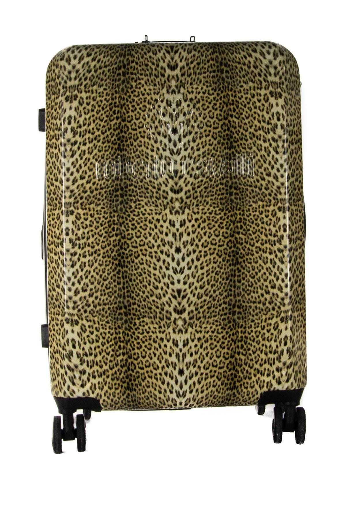 Roberto Cavalli Cheetah Print 24" Hardside Expandable Spinner Suitcase, Main, color, 