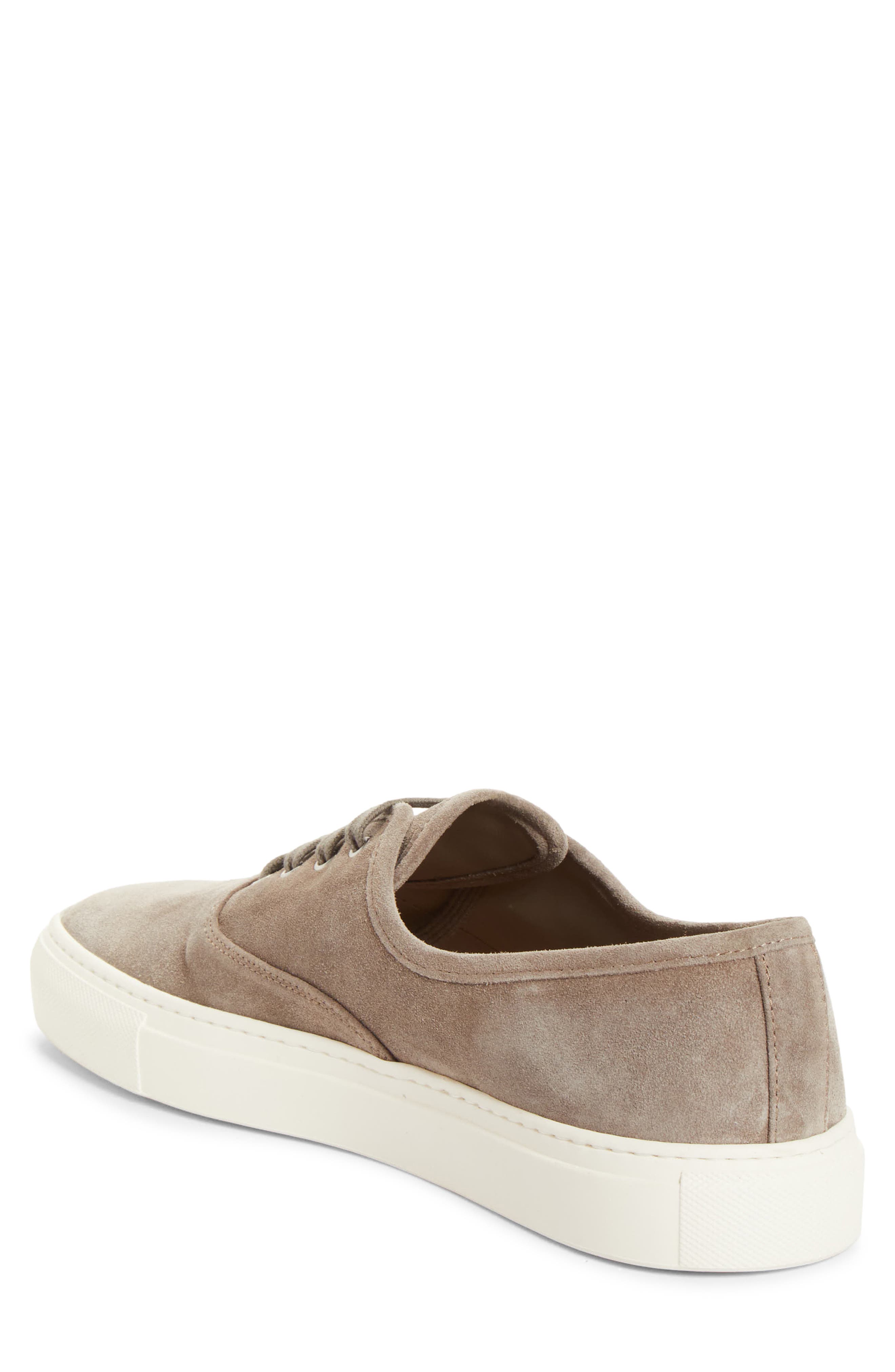 Four Hole Suede Sneaker, Alternate, color, GREY