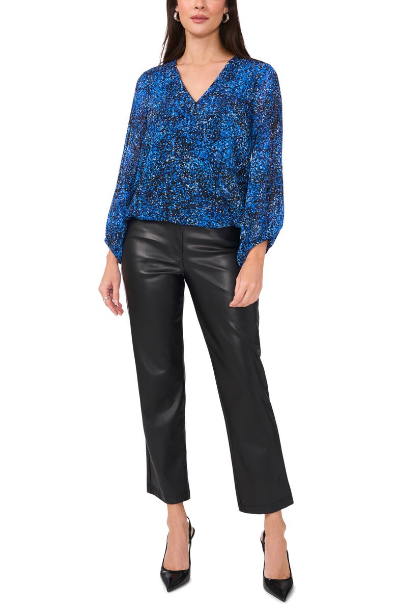 Vince Camuto Print Balloon Sleeve Top, Alternate, color,