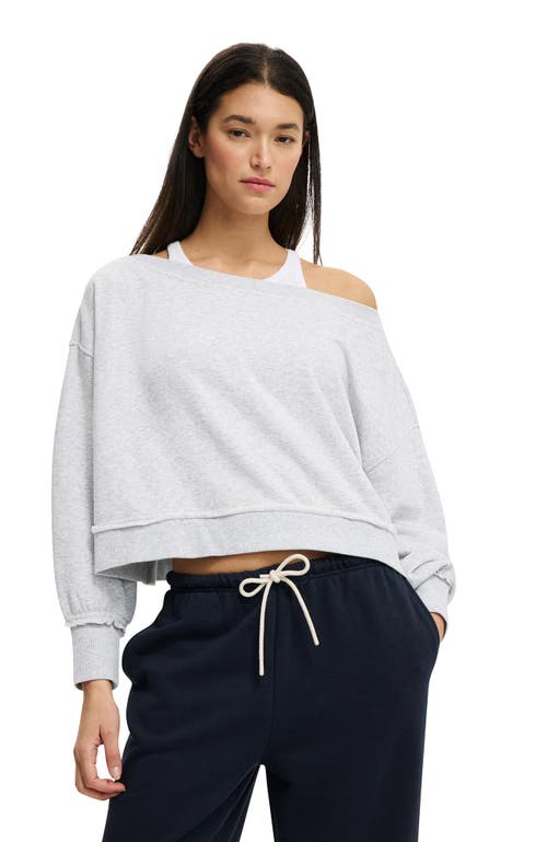 Cotton On Off Shoulder Sweatshirt In Gray