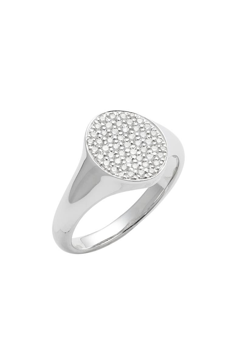 Bony Levy Pavé Diamond Signet Ring, Main, color,