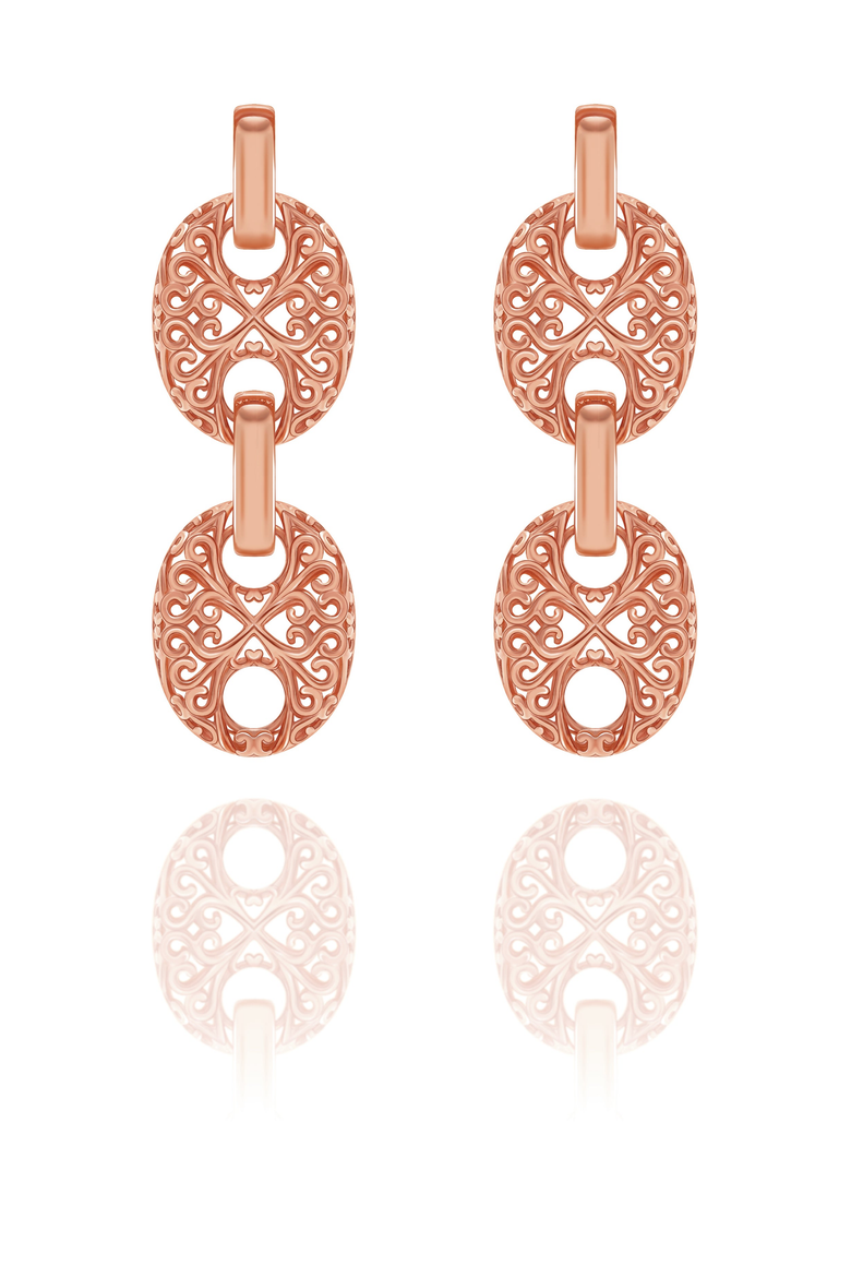 Under the Sea Earrings, Alternate, color, Rose Gold