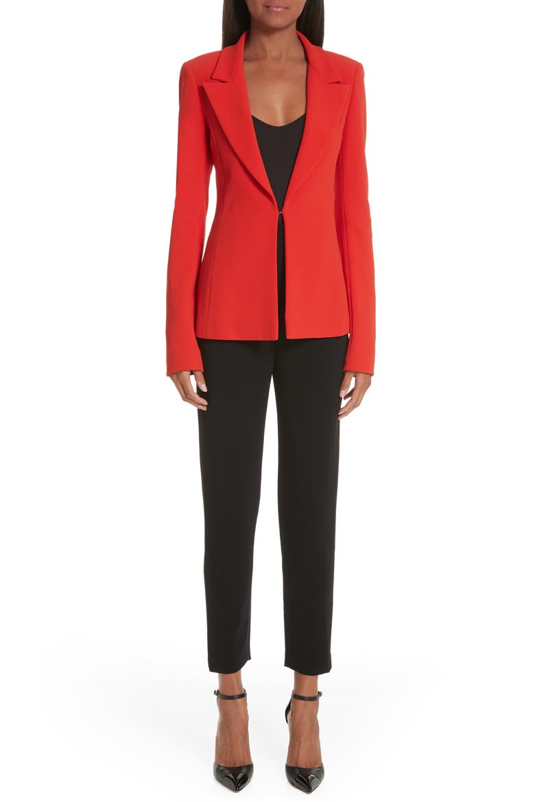 Crepe Cigarette Pants, Alternate, color, BLACK