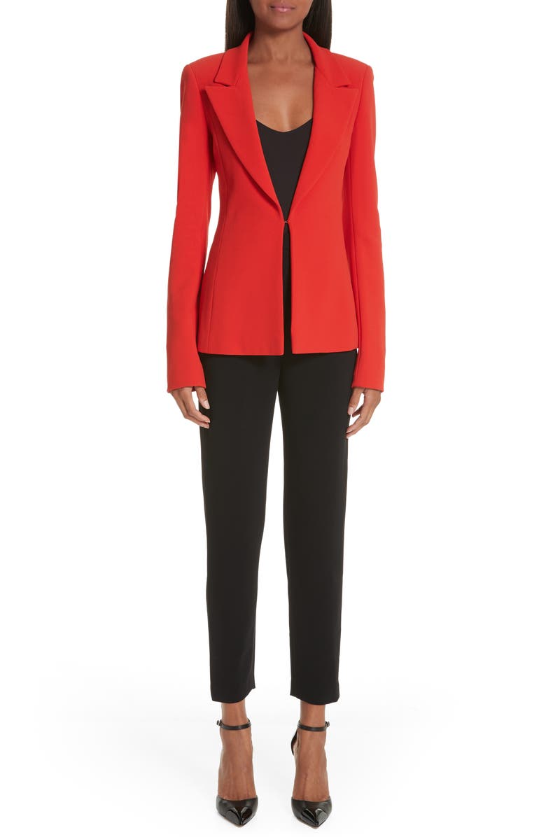 Brandon Maxwell Crepe Cigarette Pants, Alternate, color, 