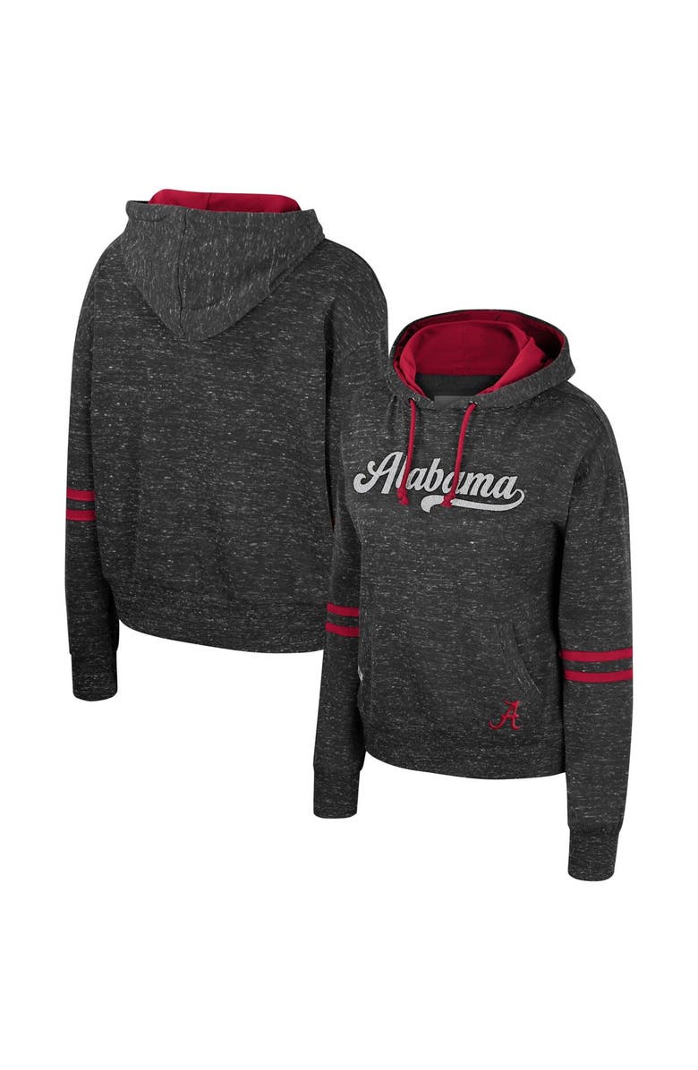 COLOSSEUM Women's Colosseum  Charcoal Alabama Crimson Tide Catherine Speckle Pullover Hoodie, Main, color, 