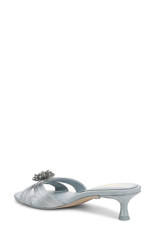 Sam Edelman Cindie Kitten Heel Mule Cape Blue Satin In Cape Blue