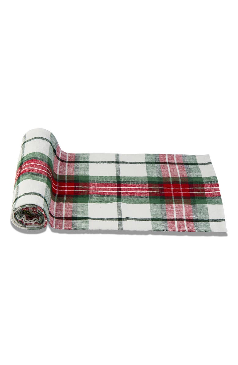 tag Festive Plaid Table Runner, Main, color, 