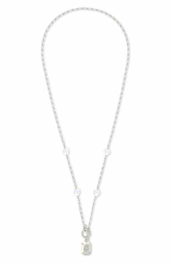 Sterling Forever Shaye Cubic Zirconia Pendant Toggle Necklace