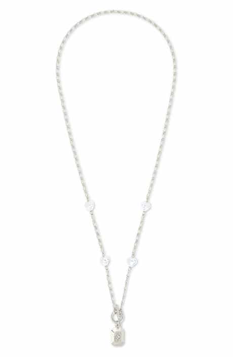 Sterling Forever Shaye Cubic Zirconia Pendant Toggle Necklace