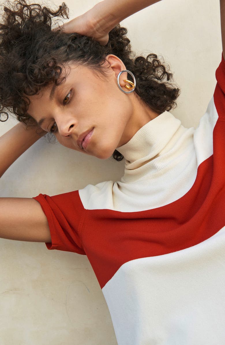 Charlotte Chesnais Saturn Blow Medium Hoop Earrings, Alternate, color, 