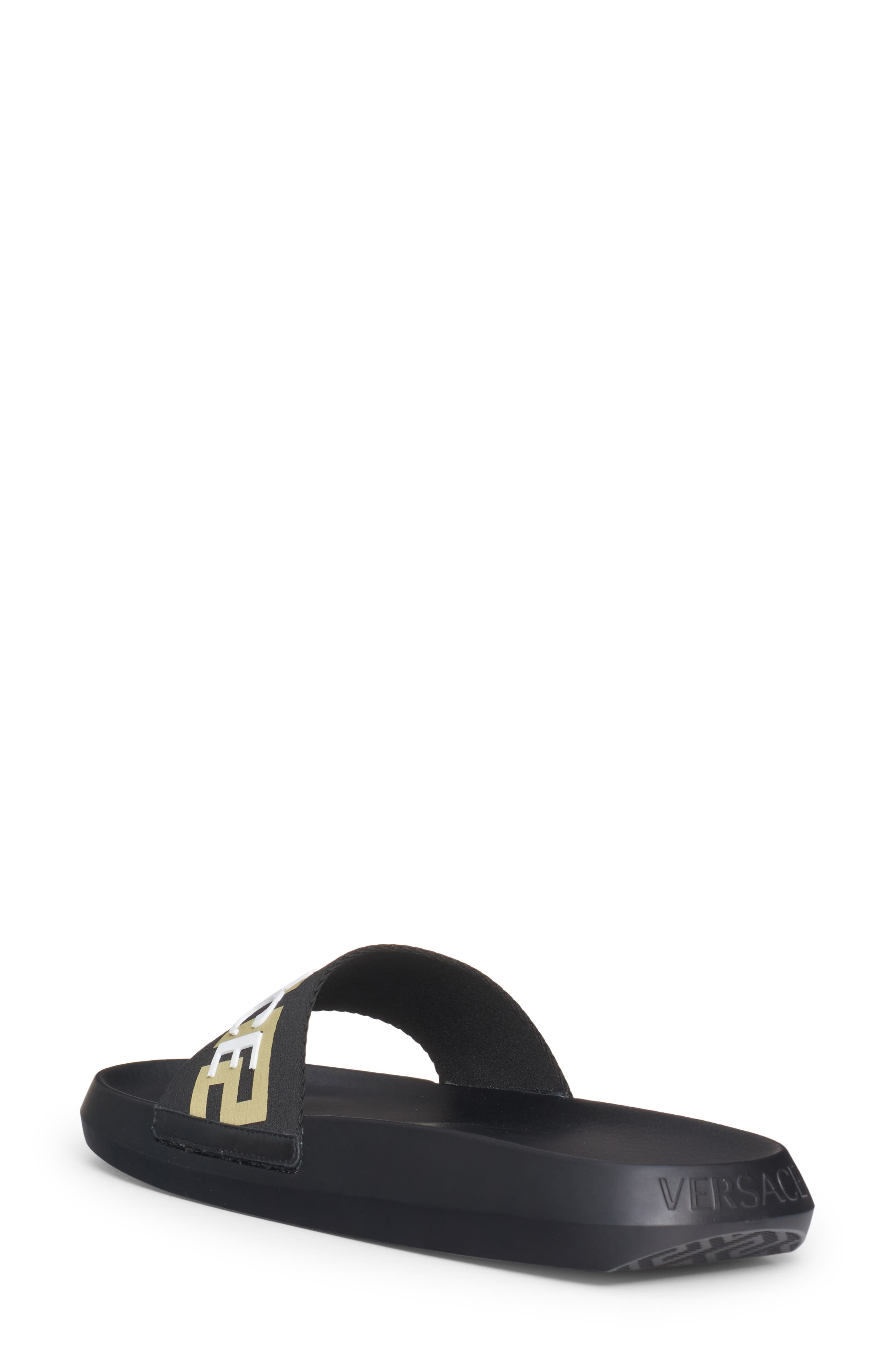 Versace La Greca Logo Pool Slide Sandal, Alternate, color, 