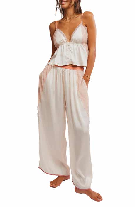 Free People Anywhere With You Satin Camisole Pajamas