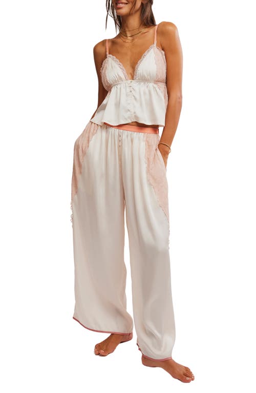 FREE PEOPLE FREE PEOPLE ANYWHERE WITH YOU SATIN CAMISOLE PAJAMAS 