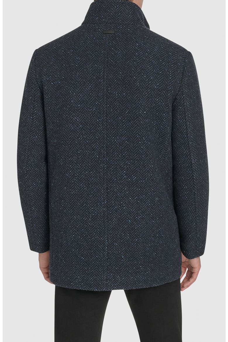 Dorsey Plaid Car Coat, Alternate, color, NAVY