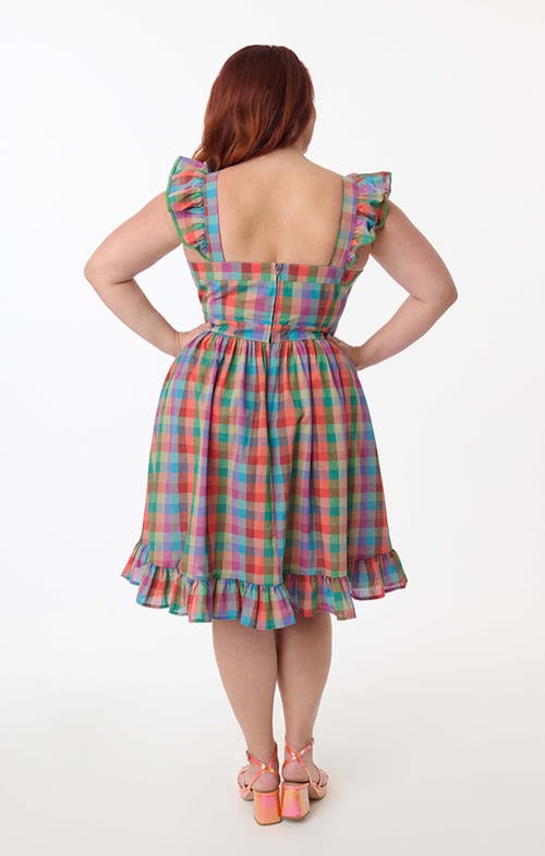 Smak Parlour Plus Size Corset Lace Fit & Flare Dress In Pink