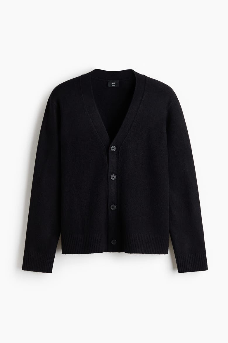 Regular-Fit Cardigan, Alternate, color, Black