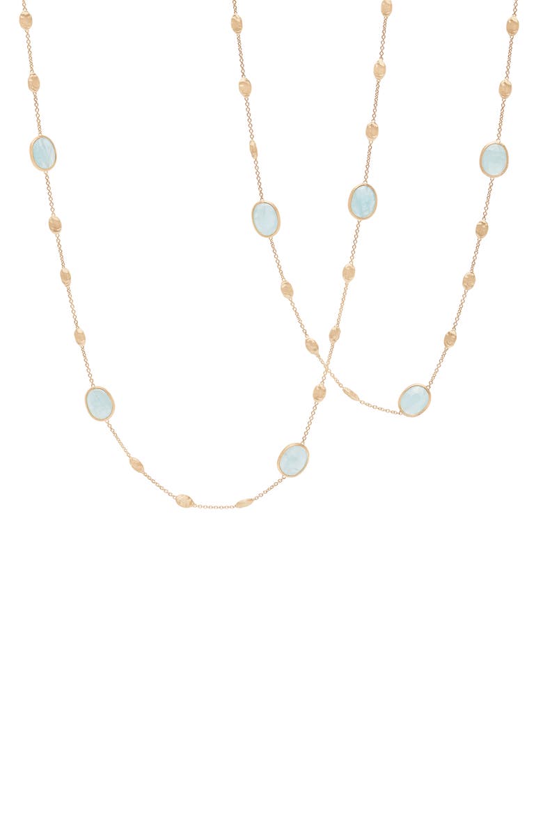 Marco Bicego Siviglia Aquamarine Station Necklace, Main, color, 