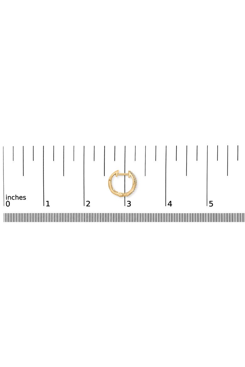 14K Yellow Gold 1/3 Cttw Diamond Criss Cross Huggie Hoop Earrings, Alternate, color, Yellow