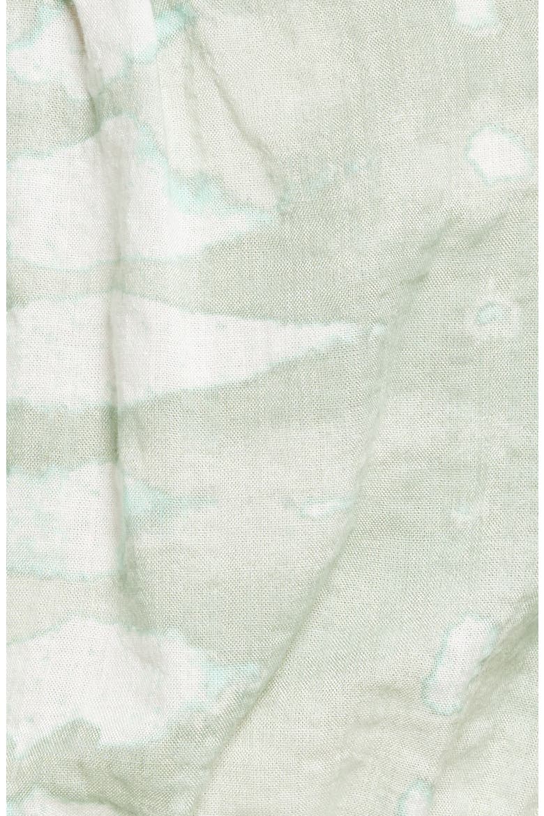 Print Ruffle Top, Alternate, color, LIGHT GREEN