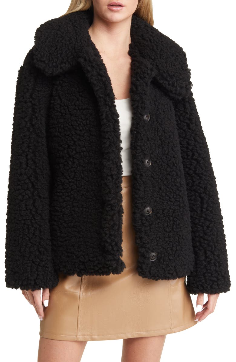 VERO MODA Elvira Faux Shearling Jacket, Main, color,