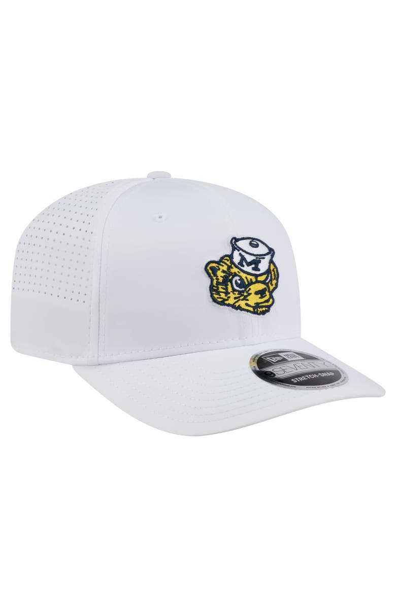 New Era Men's New Era White Michigan Wolverines Perform Vault 9SEVENTY Stretch-Snap Hat, Alternate, color, 