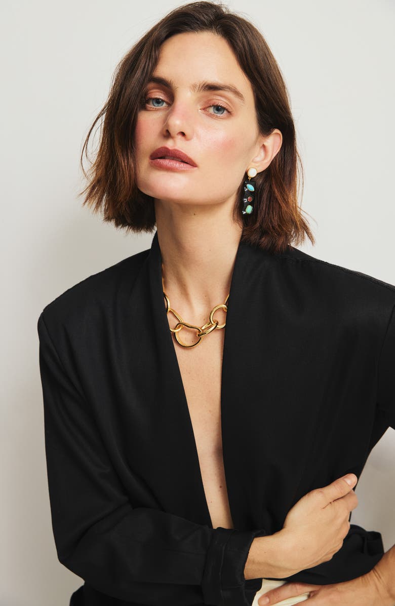 Lizzie Fortunato Tessera Drop Earrings, Alternate, color,