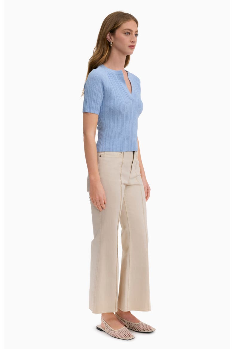 Boucle Knit Sweater, Alternate, color, Azure