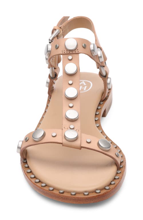 Ash Prisma Studded Slingback Sandal In Sand