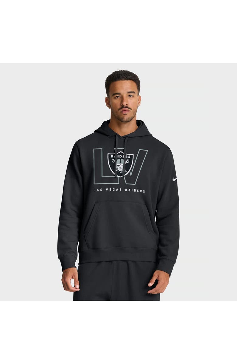Nike Men's Nike Black Las Vegas Raiders Busted Play Club Fleece Pullover Hoodie, Main, color, Black