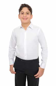 Kids' Kalen Solid Cotton Dress Shirt