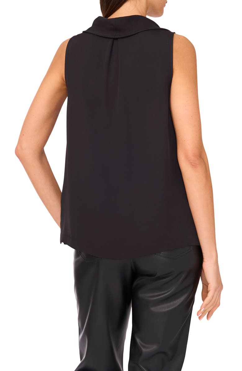 Vince Camuto Cowl Neck Sleeveless Blouse, Alternate, color, Rich Black