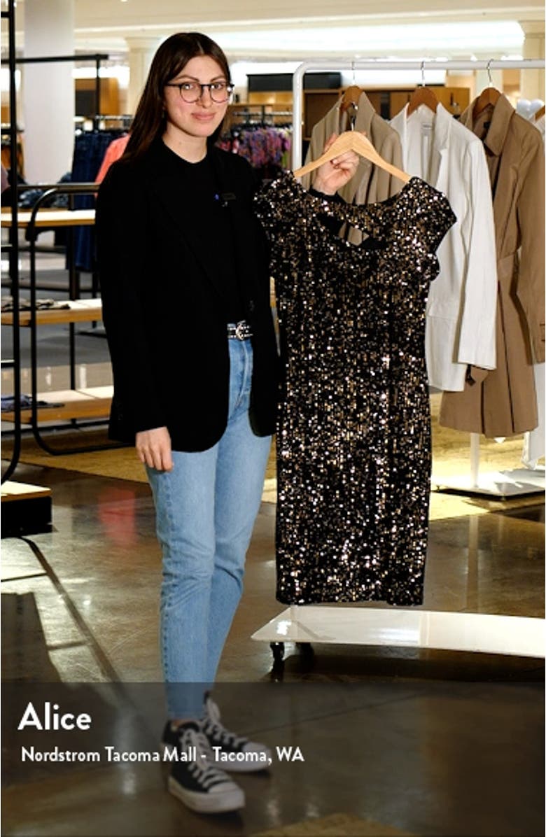 Sequin Cutout Cocktail Dress, sales video thumbnail