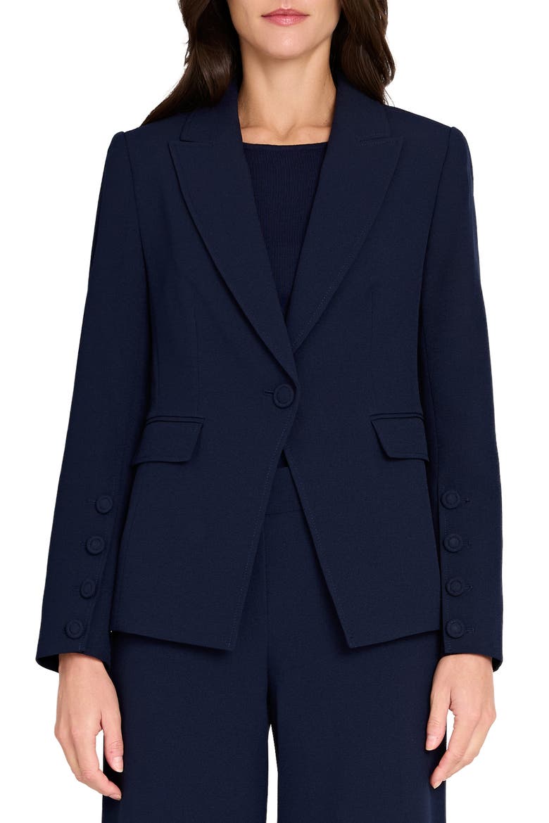 One-Button Blazer, Main, color, DEEP NAVY
