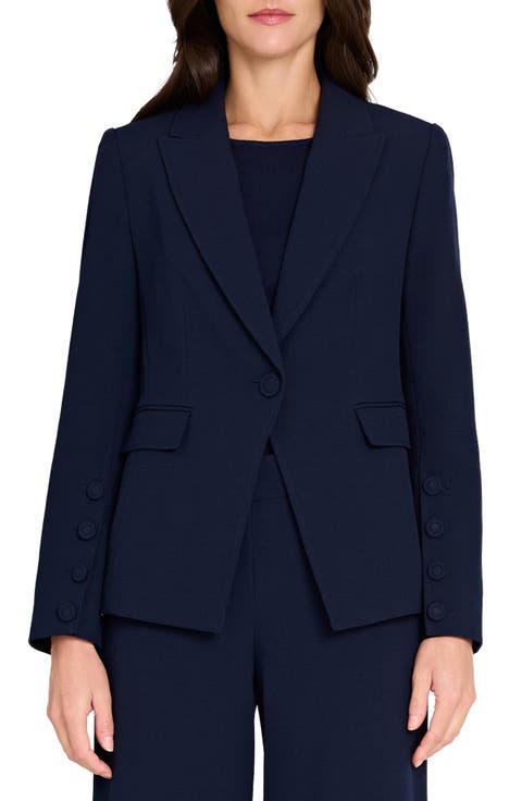Tahari ASL One-Button Blazer (Petite)