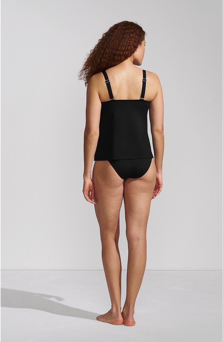 Lands' End Tulip Hem Tankini Top, Alternate, color, Black