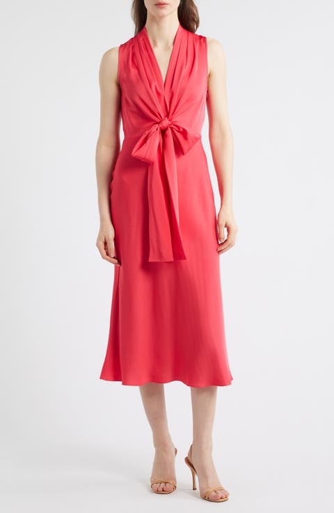 Lex Front Tie Midi Dress