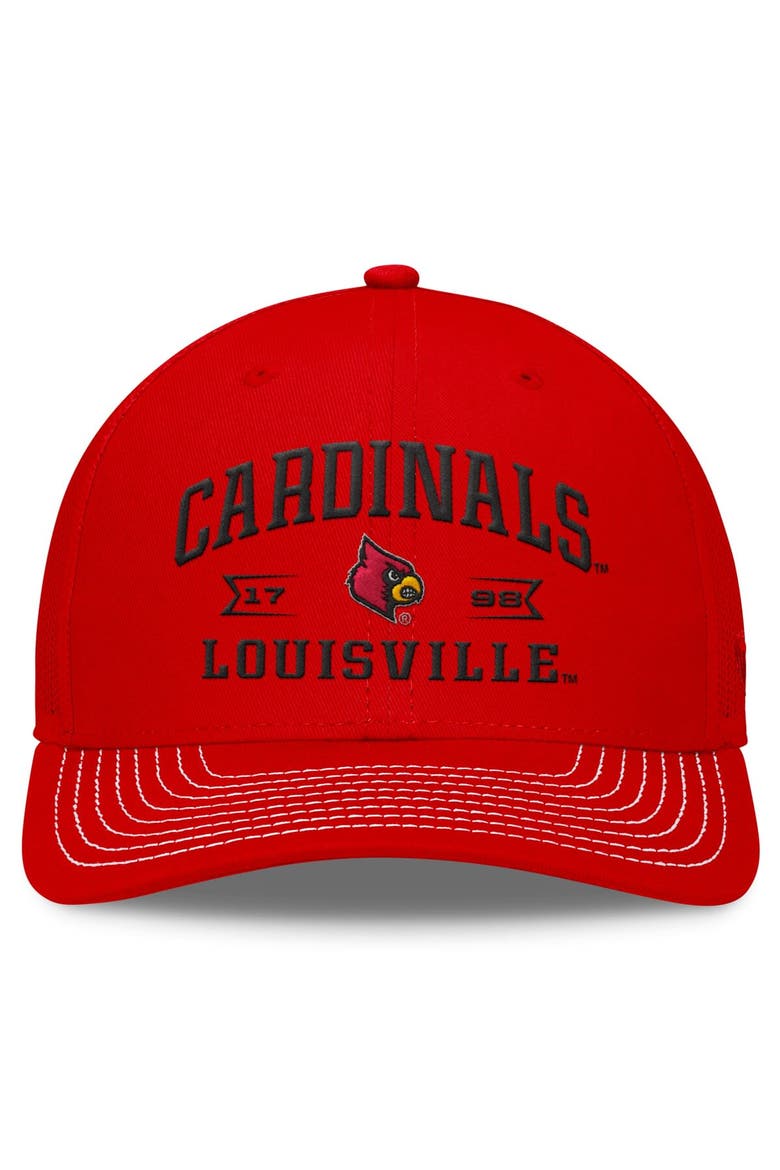 Men's Top of the World Red Louisville Cardinals Carson Trucker Adjustable Hat, Alternate, color, Red
