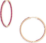 NORDSTROM RACK Crystal Inside Out Hoop Earrings