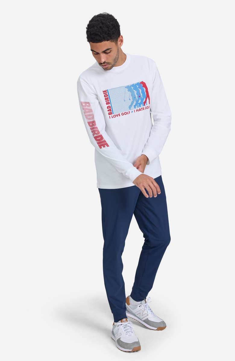 Bad Birdie The Love/Hate Long Sleeve Graphic T-Shirt, Alternate, color, White