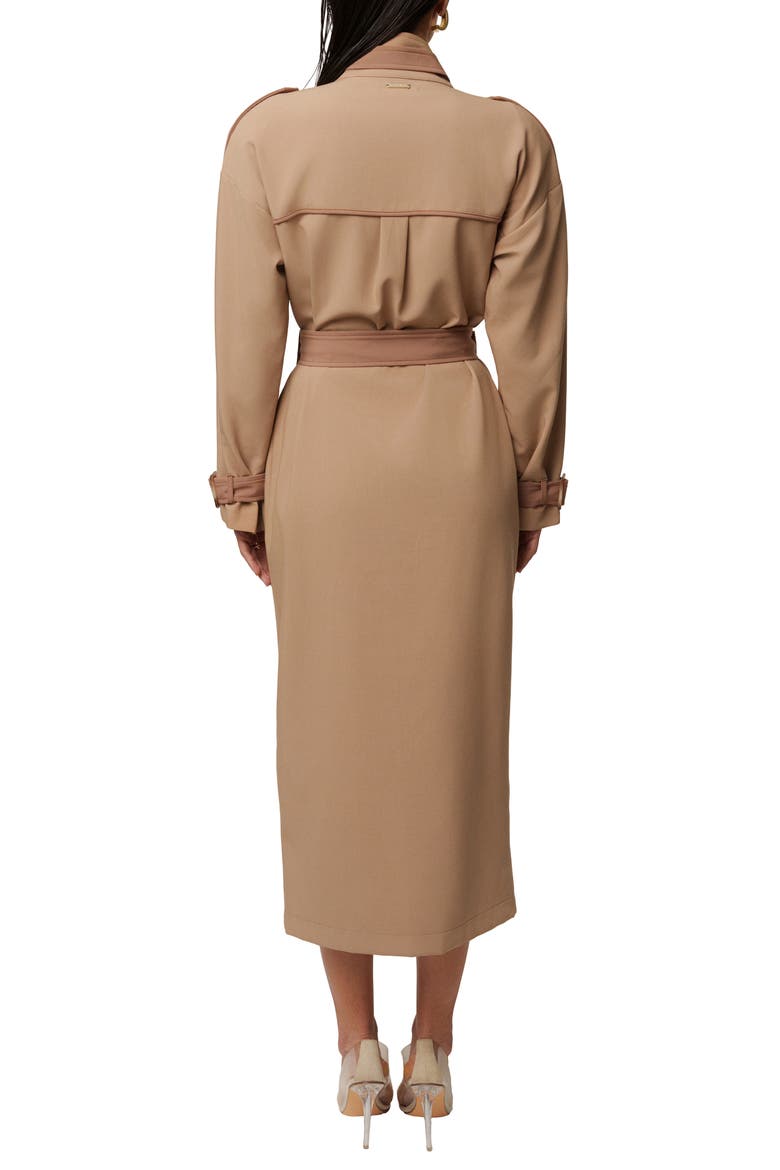 ICON BELTED MIDI DRESS, Alternate, color, BEIGE