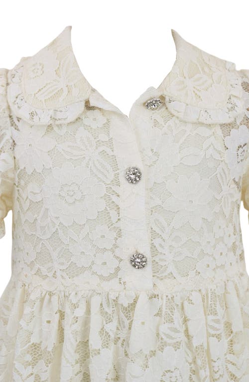 Zunie Kids' Lace Party Dress In White