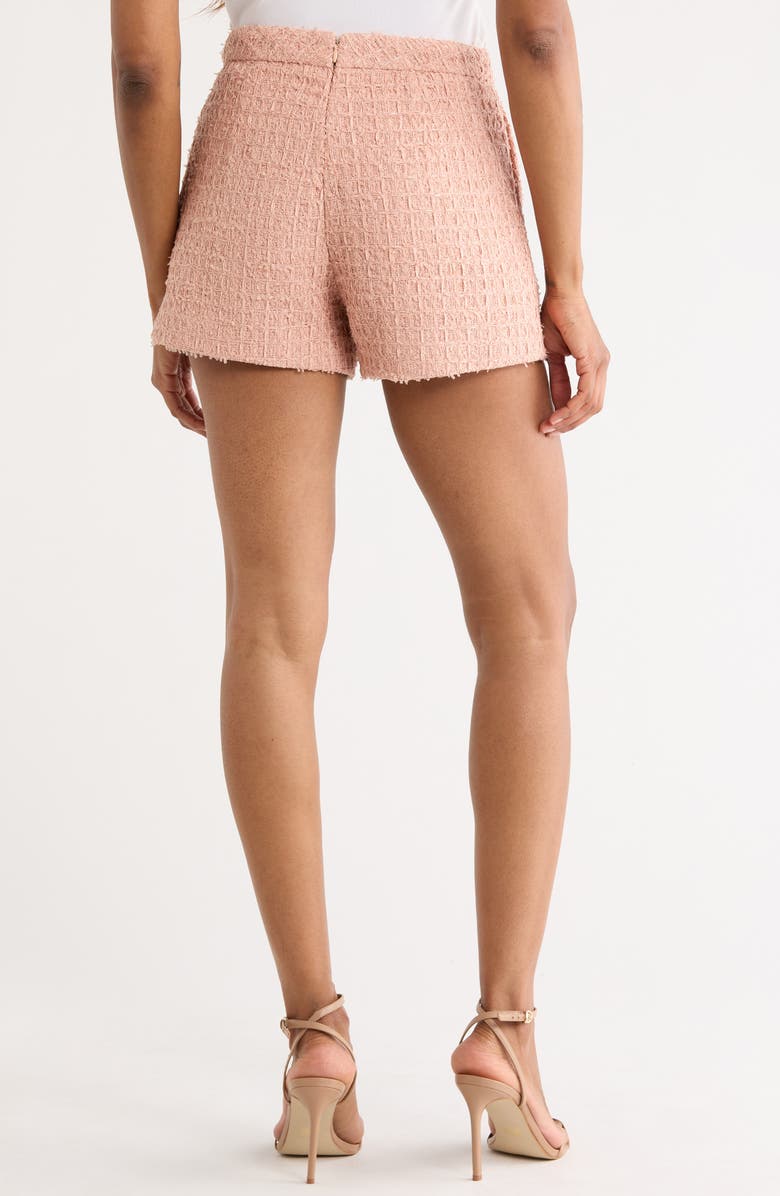 L'AGENCE Ashton Tweed Shorts, Alternate, color, Dusty Pink
