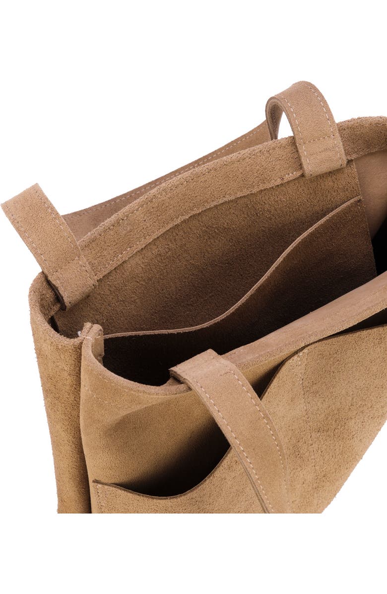Ezra Arthur Brooklyn Nubuck Suede Leather Tote Bag, Alternate, color, Sand