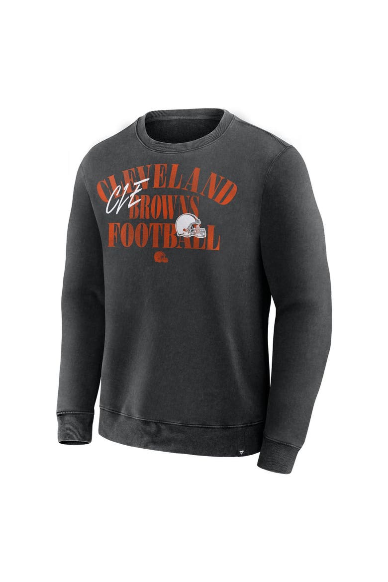 Men's Fanatics Black Cleveland Browns Halftime Lead Relaxed Heavyweight French Terry Sweatshirt, Alternate, color, Black