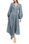 Berenger Stripe Long Sleeve Asymmetric Wrap Shirtdress